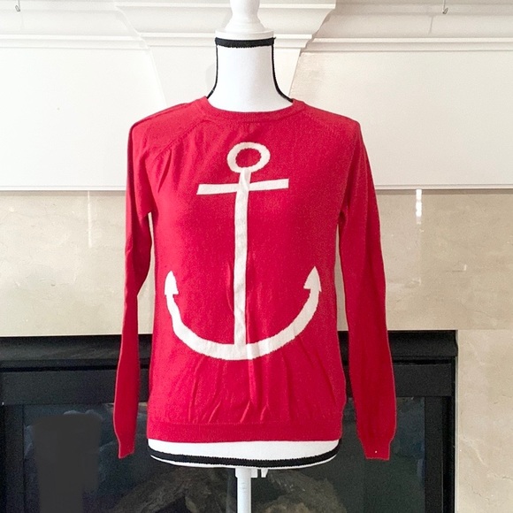 Red anchor sweater - Picture 1 of 4